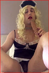 Texan sissy Jessica prepares to swallow huge dildo