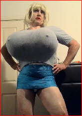 Dumb fucking sissy loser Pual Greenwell from Australia wearing huge fake tits