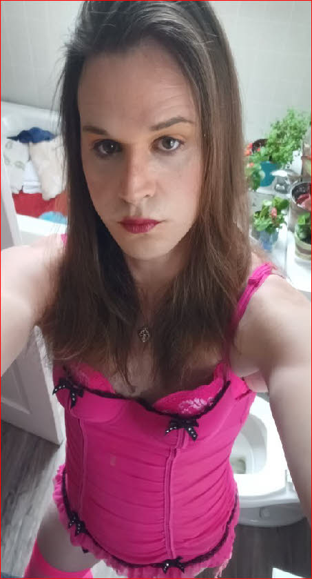 Gay sissy fuckdoll Candi in pink lingerie