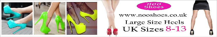 Larger shoes for transvestites and cross-dressers