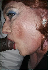 Sissy whore April sucks a black bull's rock-hard cock