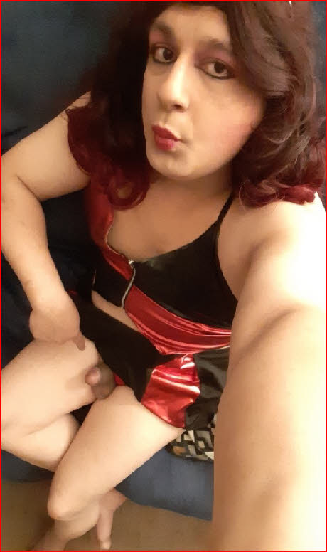 Sissy faggot Candi shows off tiny little prick